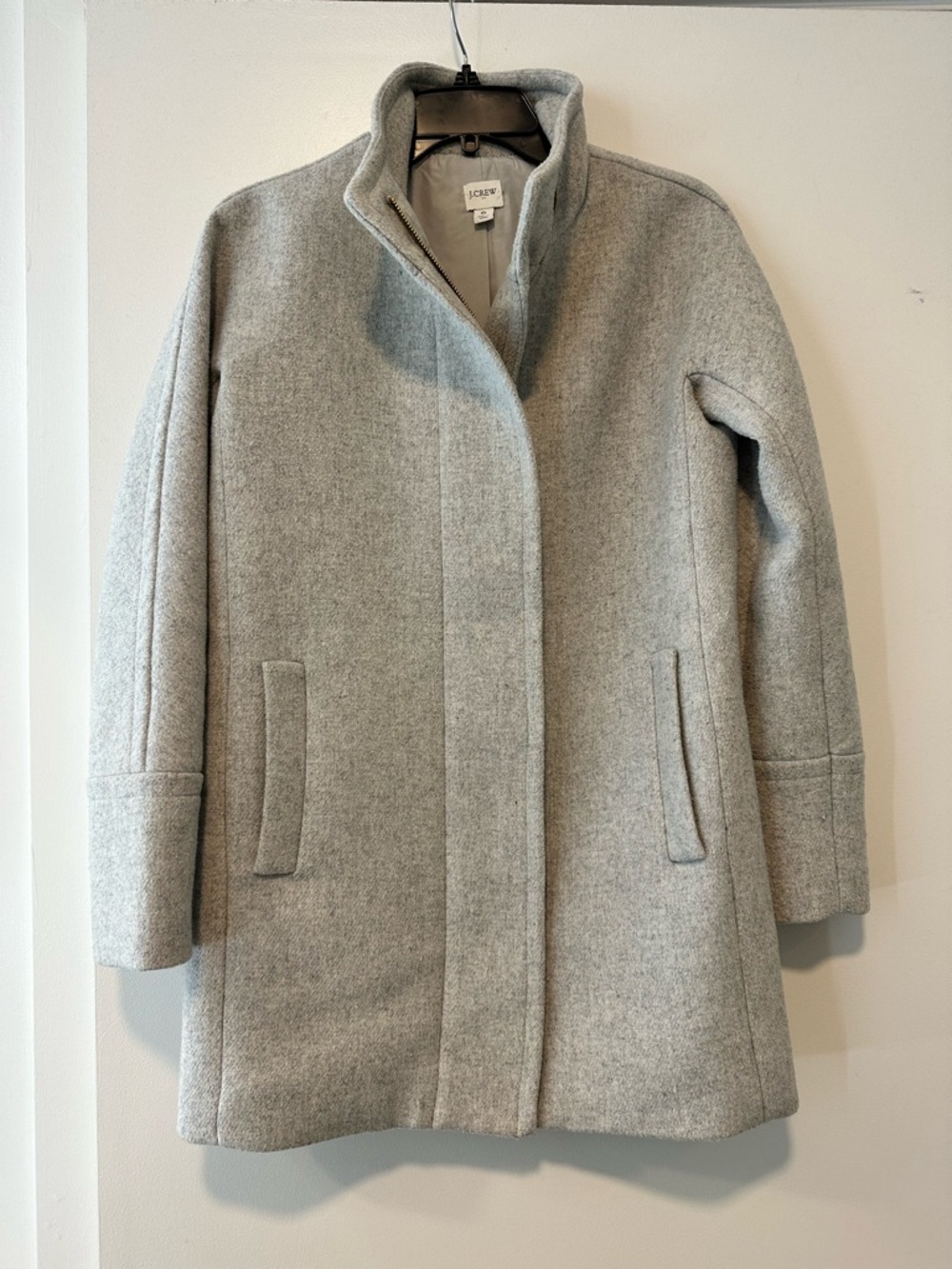 J. Crew City Coat Light Gray Wool-Blend